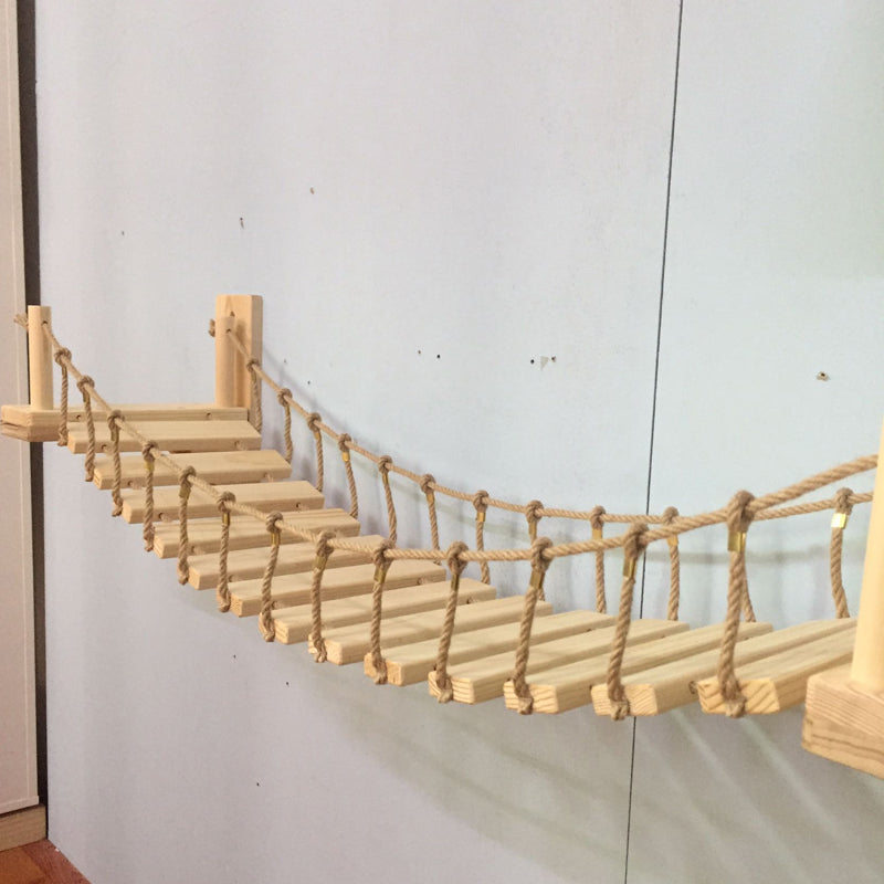Pine Wall Cat Shelf — Sisal Climbing Perch
