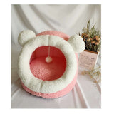 Velvet Winter Cat House — Warm Covered Cat Bed view 3